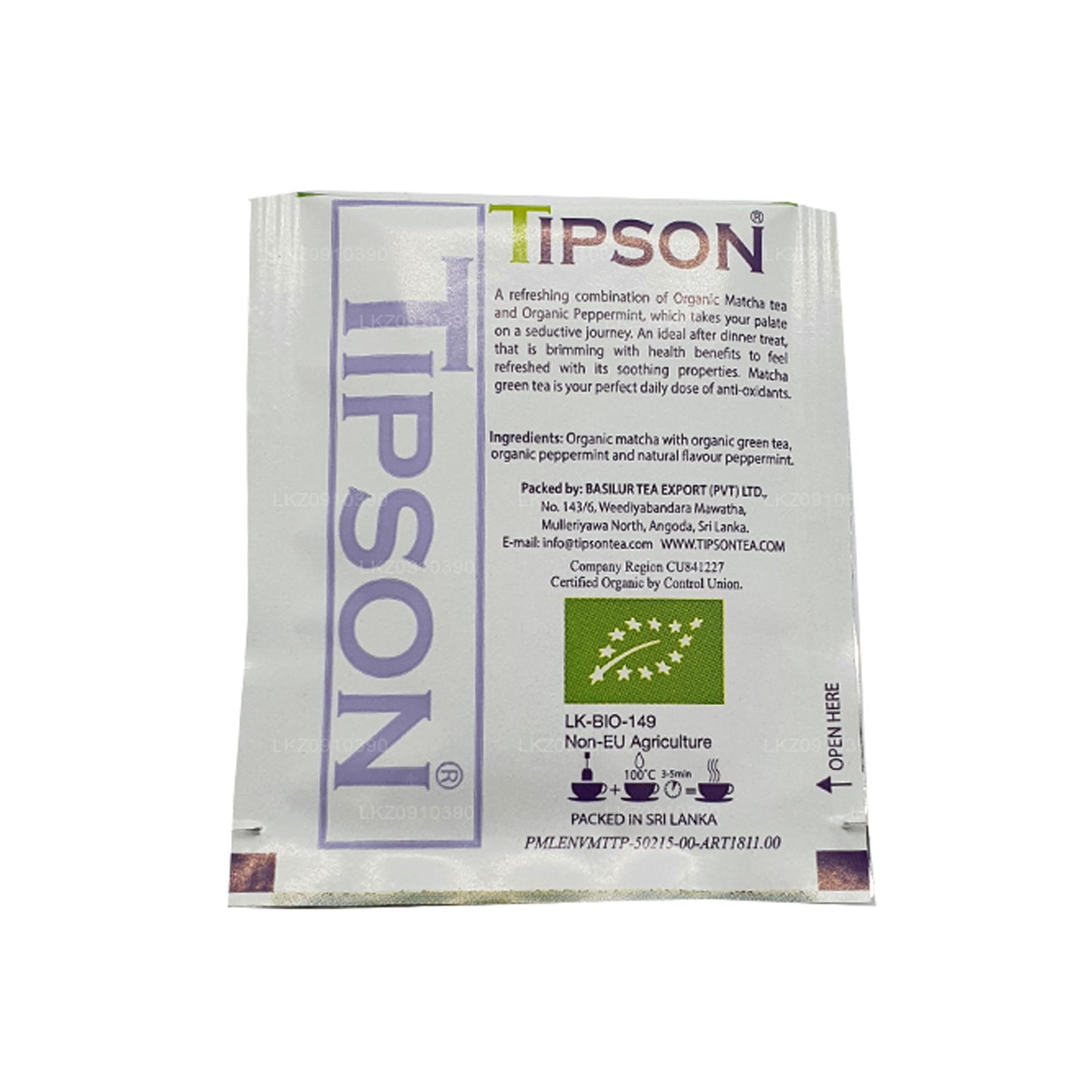 Tipson Tea biologische matcha en munt (37,5 g)