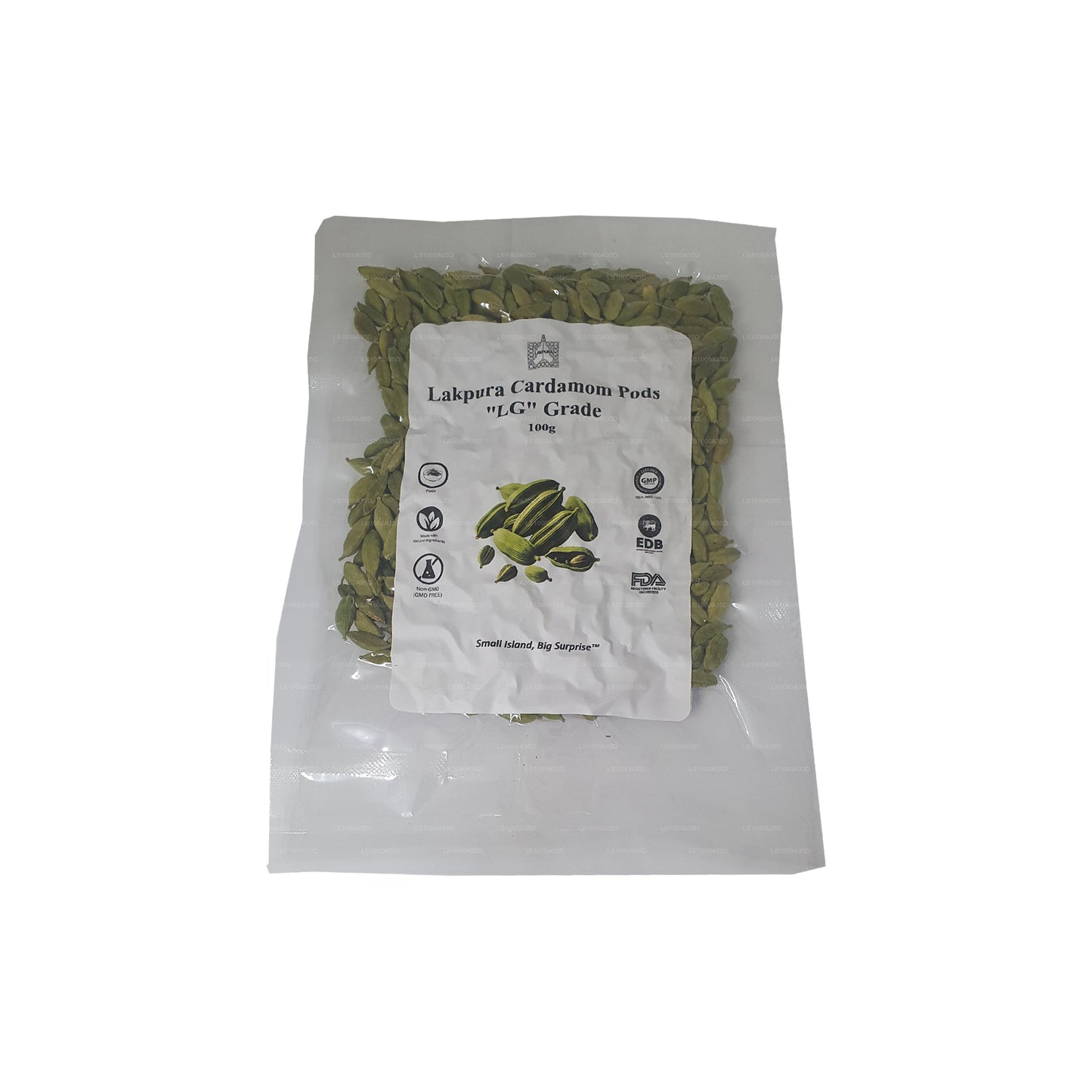 Lakpura Cardamom Pods „LG” Grade (100 g) Doos