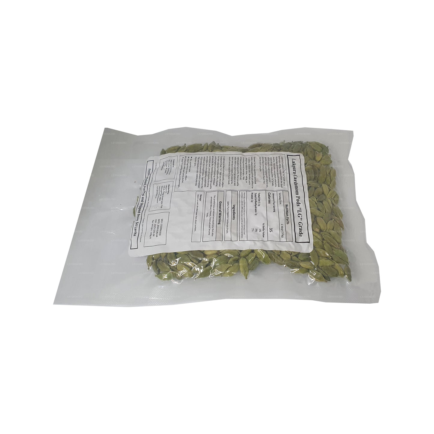 Lakpura Cardamom Pods „LG” Grade (100 g) Doos