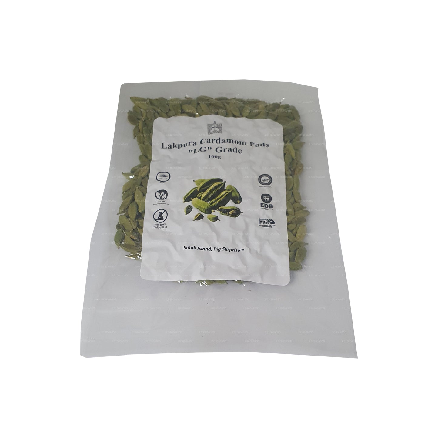 Lakpura Cardamom Pods „LG” Grade (100 g) Doos