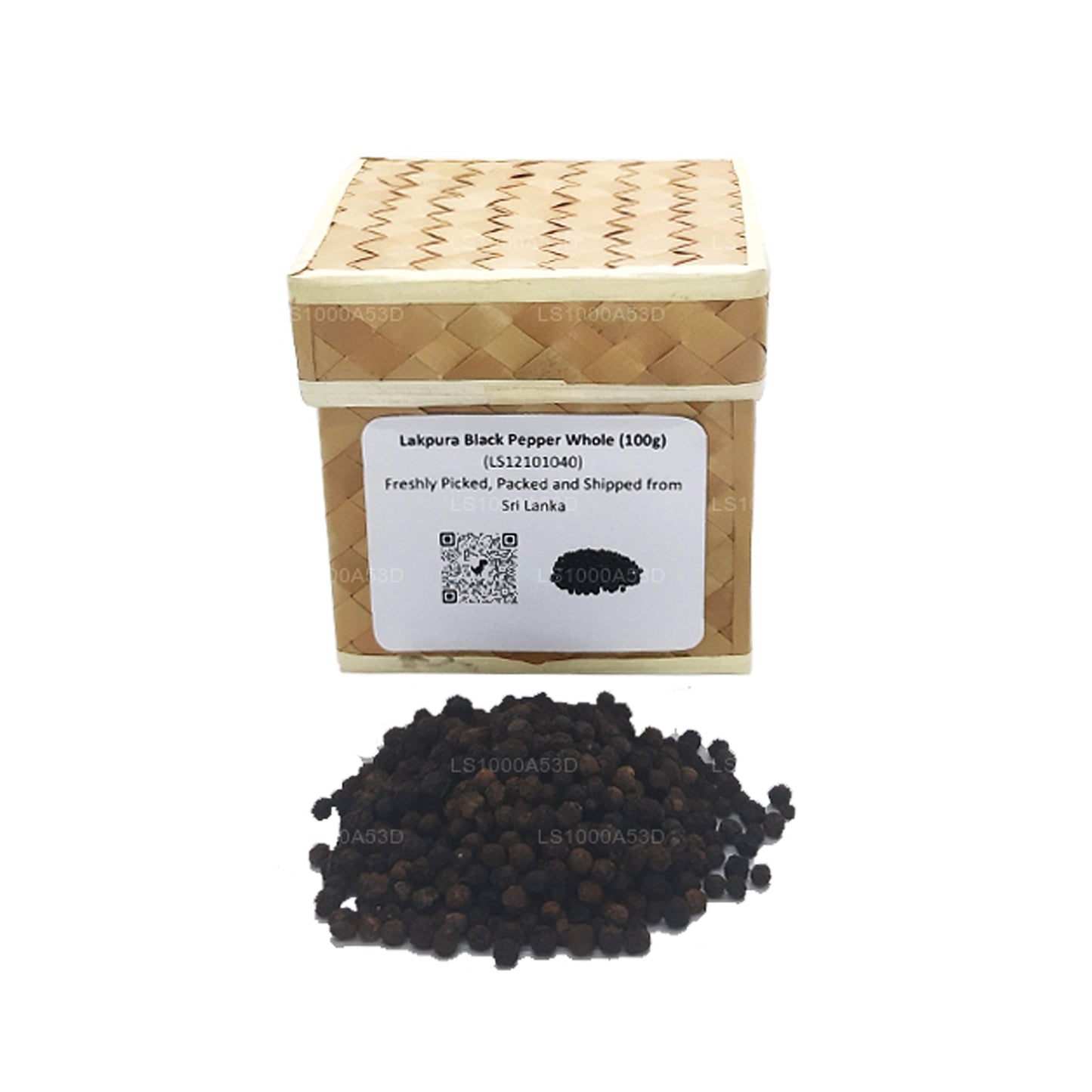Lakpura zwarte peper in zijn geheel (100g) doos