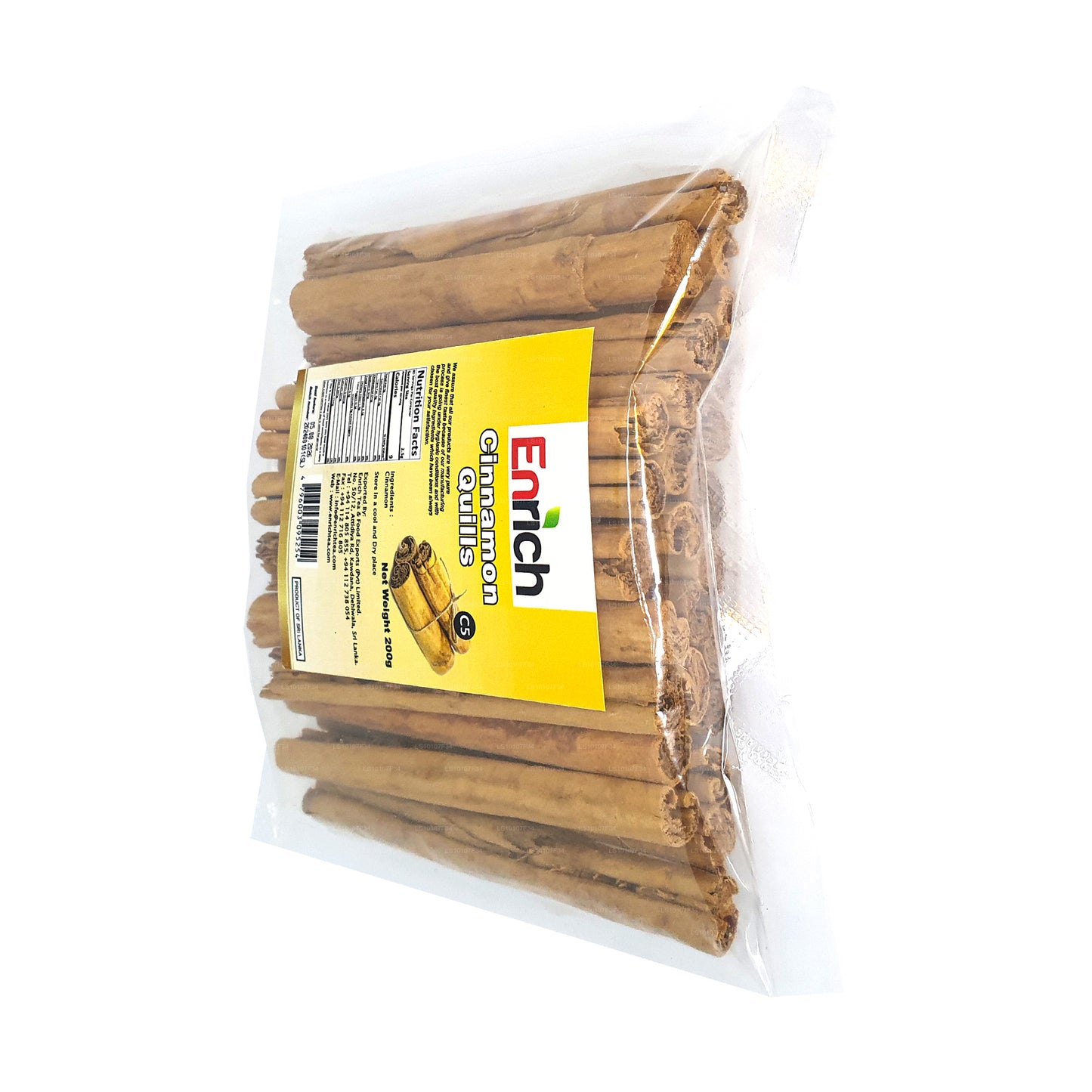 Enrich 5" Cut (C5 Grade) Cinnamon Quills (200g)