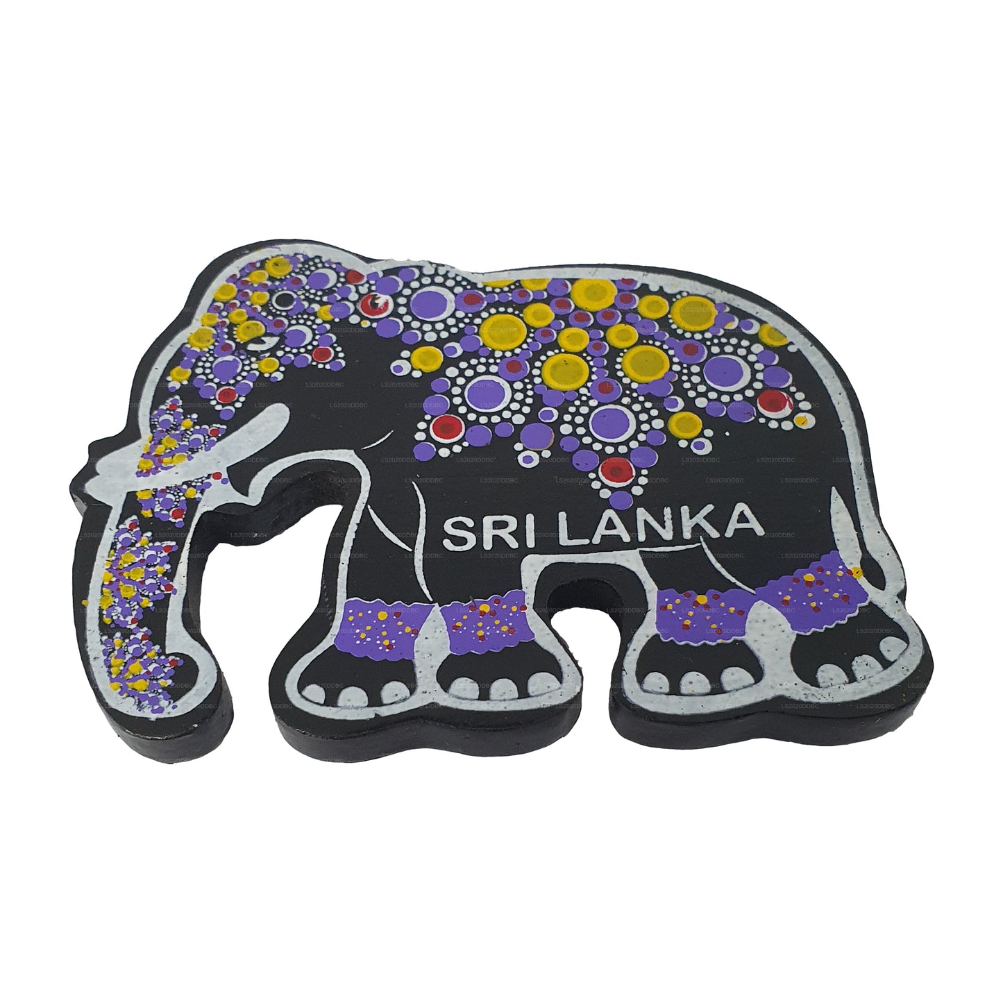 Traditionele koelkastmagneet van Kandy Elephant in Sri Lanka