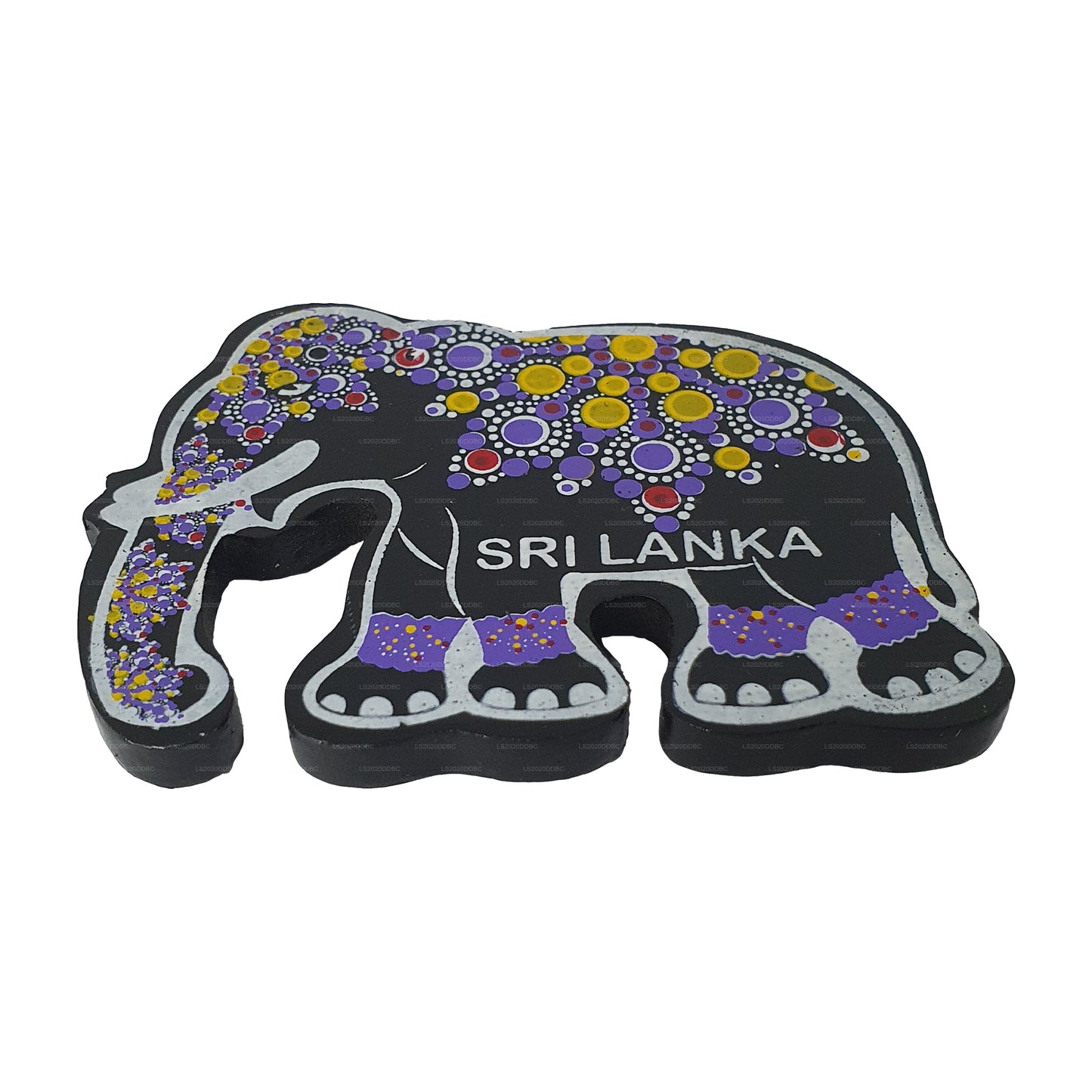 Traditionele koelkastmagneet van Kandy Elephant in Sri Lanka