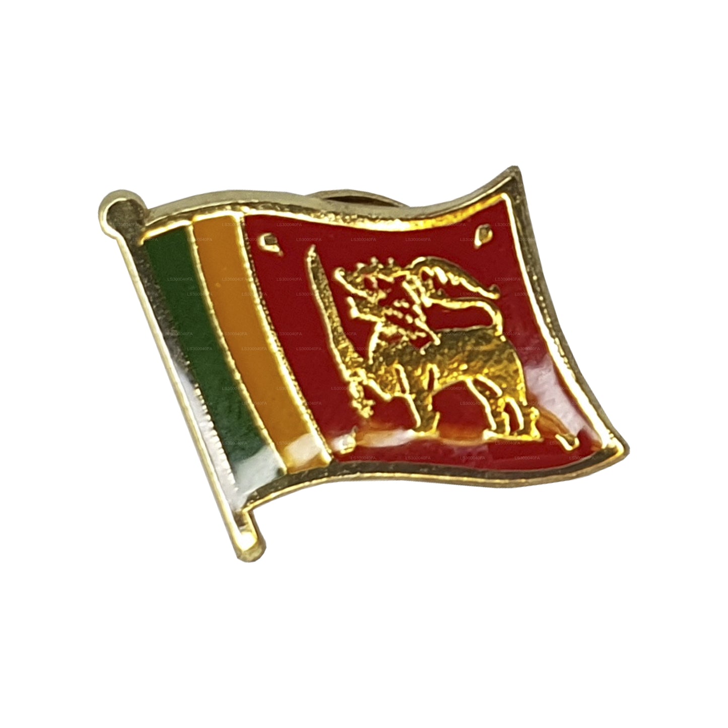 Sri Lankan National Flag Lapel Pin (Design D) (1cm X 1cm)