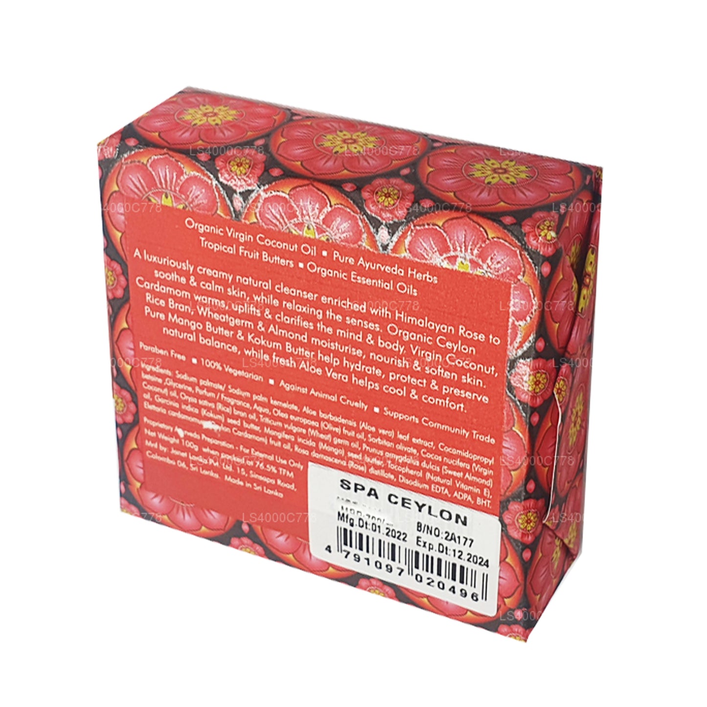 Spa Ceylon luxe zeep met kardemomroos (100 g)