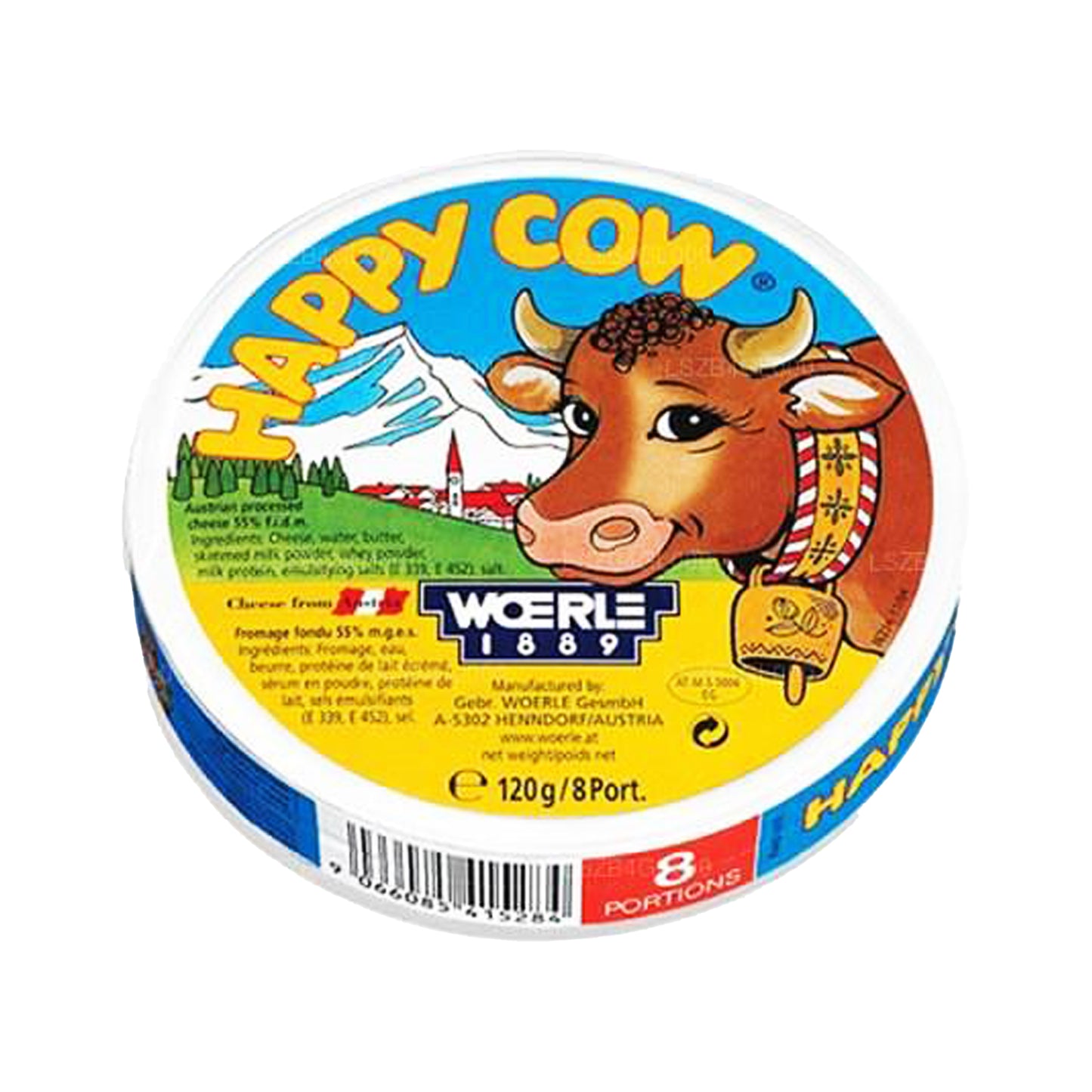 Happy Cow Cheese ronde doos met portie (120 g)