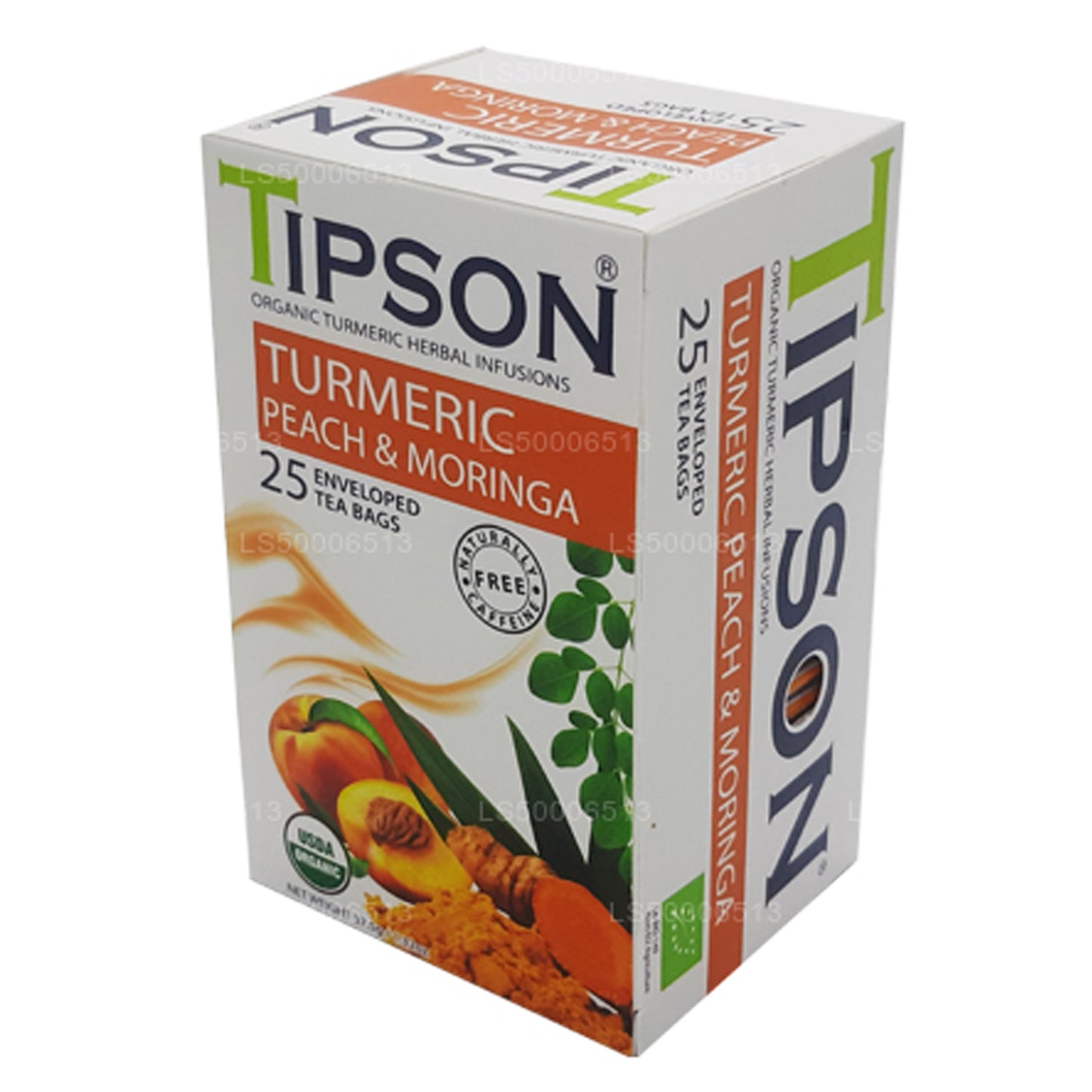 Tipson Tea Biologische kurkuma, perzik en moringa (37,5 g)