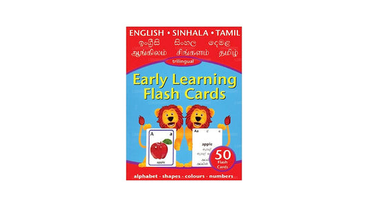 Flashcards voor vroeg leren (drietalig - Engels, Singalees, Tamil)