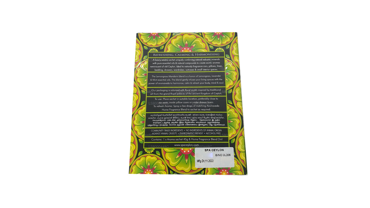 Spa Ceylon Citroengras Aromaveda Aromaveda Aromasachet met citroengras (45 g)