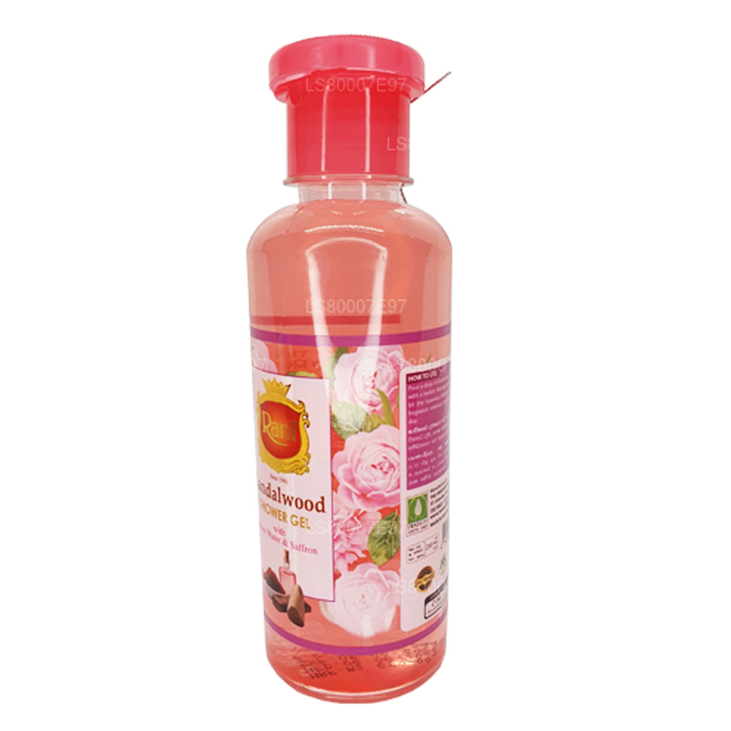 Swadeshi Rani Sandalwood douchegel rozenwater en saffraan (250 ml)