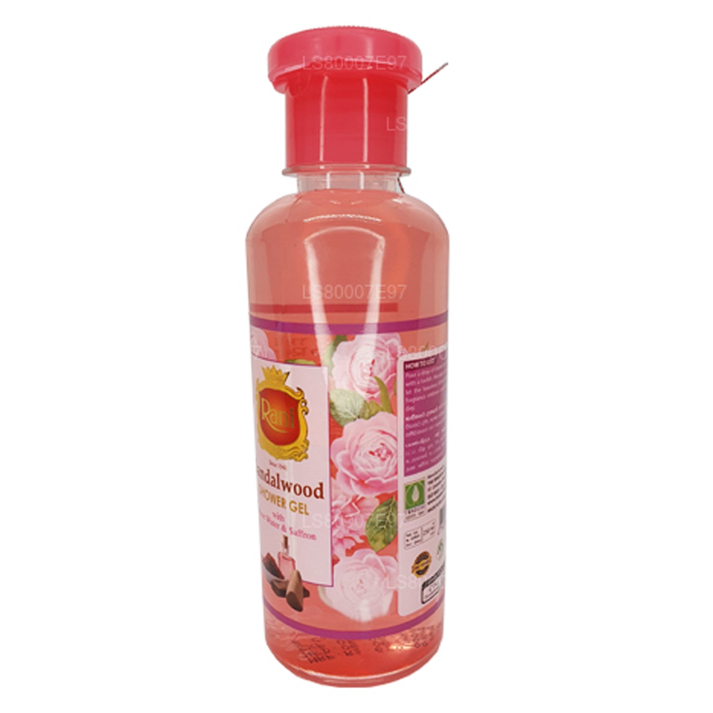 Swadeshi Rani Sandalwood douchegel rozenwater en saffraan (250 ml)