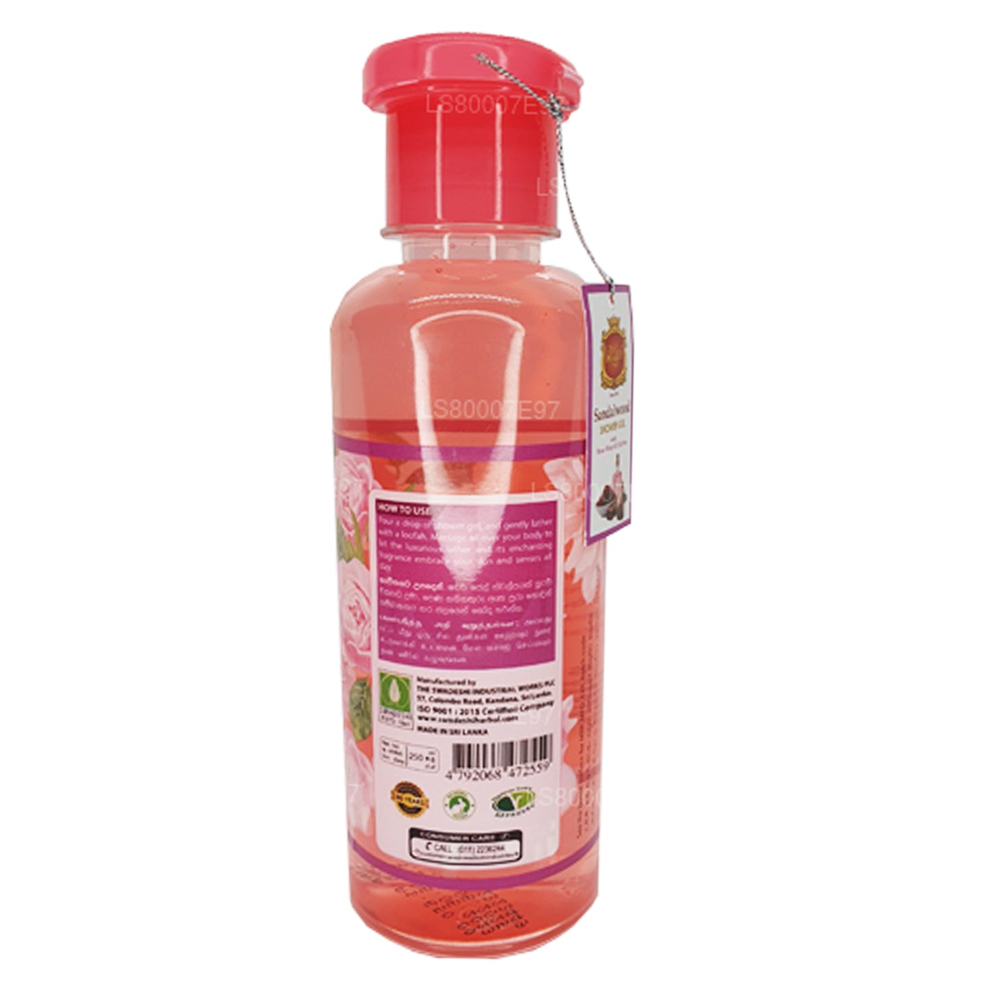 Swadeshi Rani Sandalwood douchegel rozenwater en saffraan (250 ml)