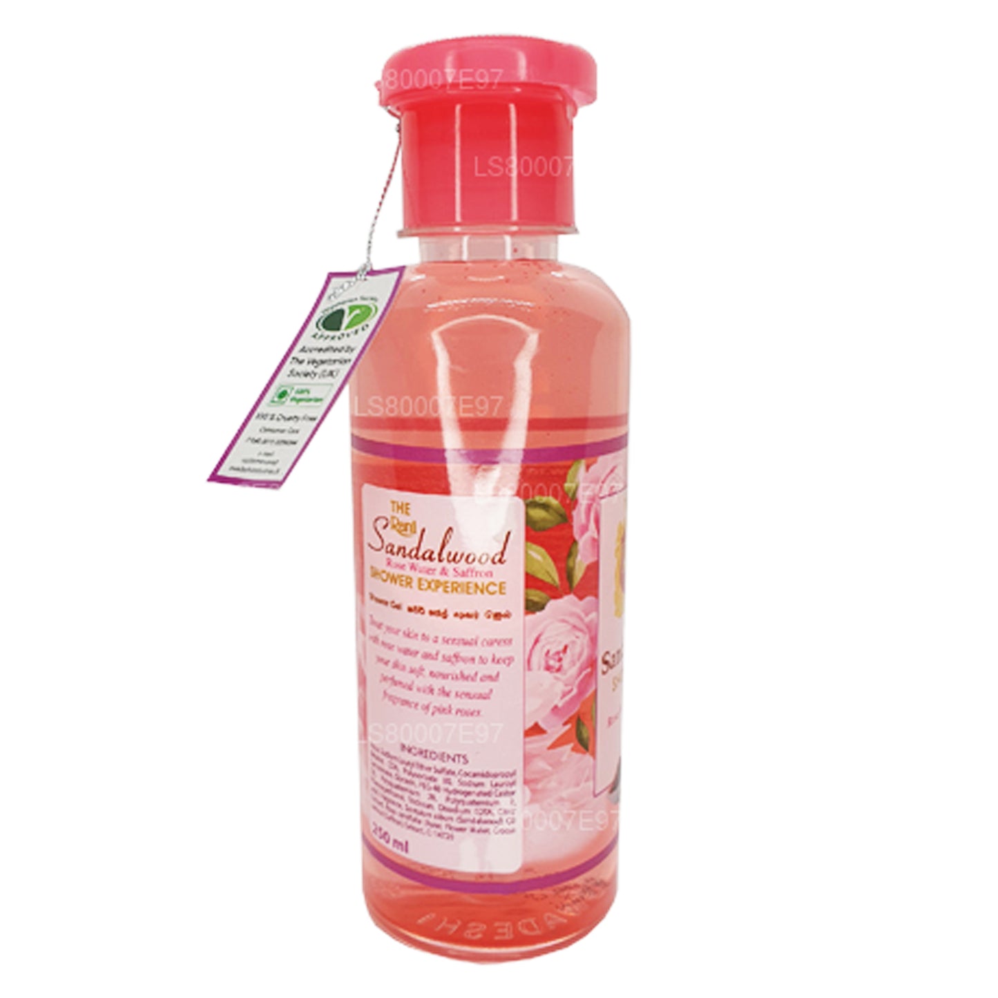 Swadeshi Rani Sandalwood douchegel rozenwater en saffraan (250 ml)