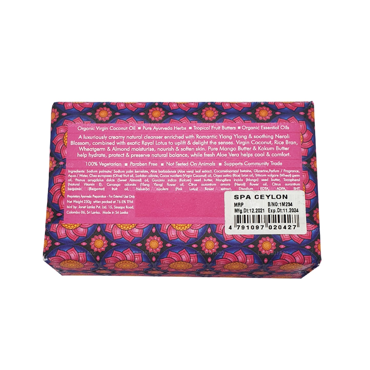Spa Ceylon Pink Lotus Almond luxe zeep (250 g)