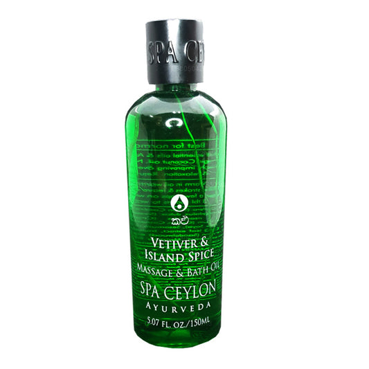 Spa Ceylon Vetiver en Island Spice massage- en badolie (150 ml)