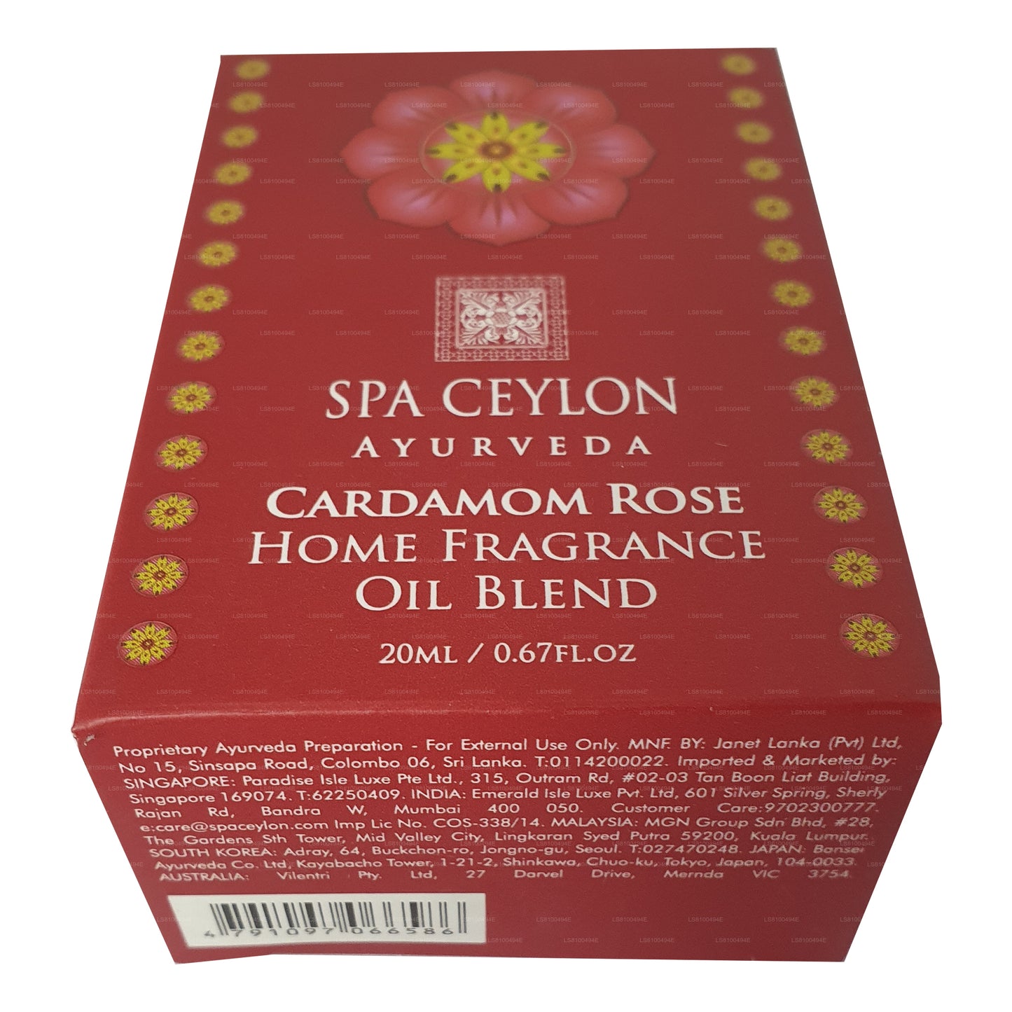 Spa Ceylon Cardamom Rose - Aromamix voor thuis (20 ml)