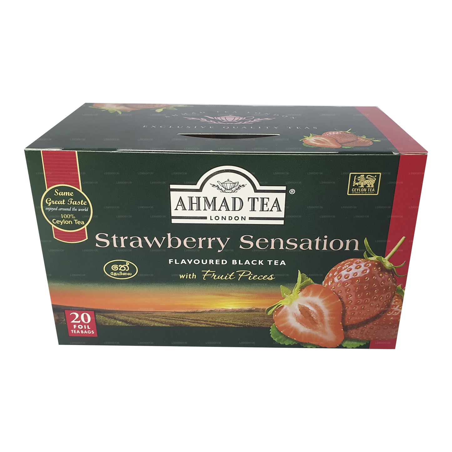 Ahmad Tea Strawberry 20 theezakjes met folie (40 g)