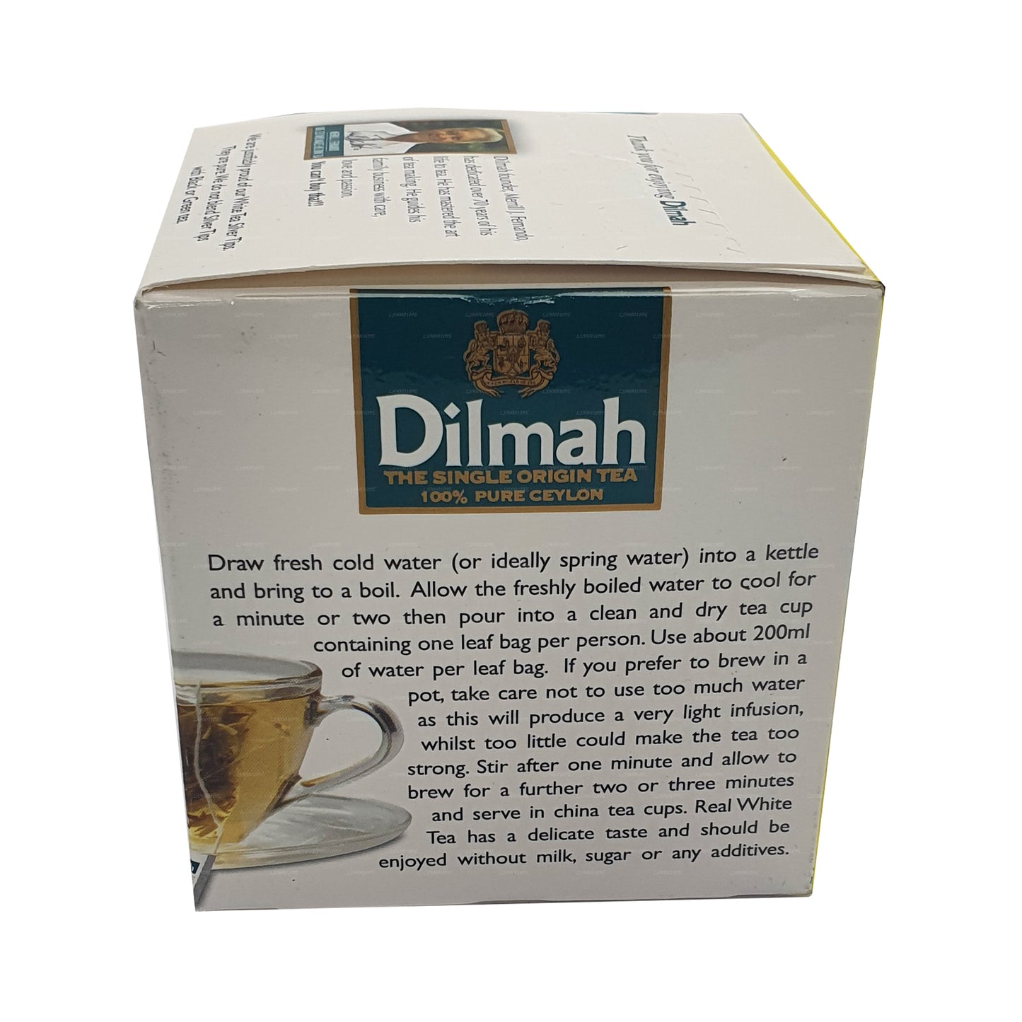 Dilmah echte witte thee Ceylon zilveren tips (20 g) 10 theezakjes