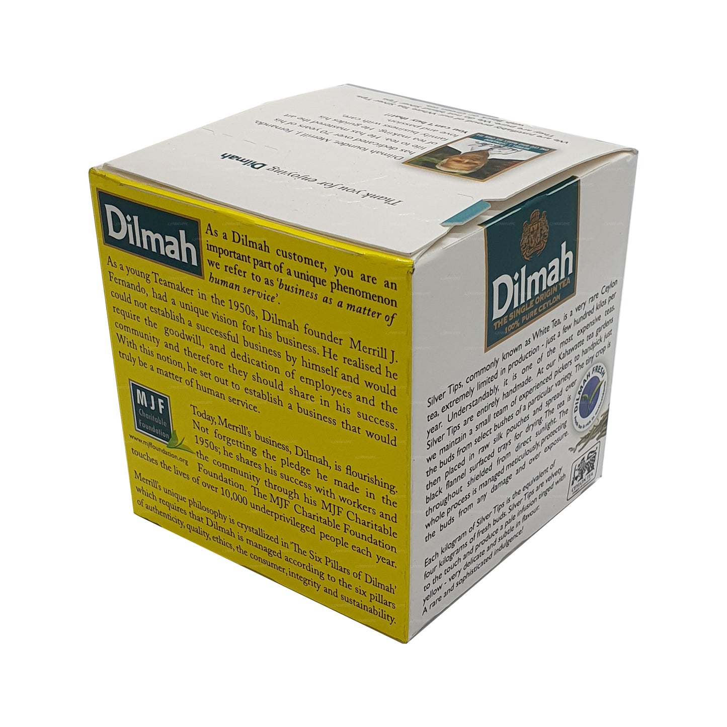 Dilmah echte witte thee Ceylon zilveren tips (20 g) 10 theezakjes