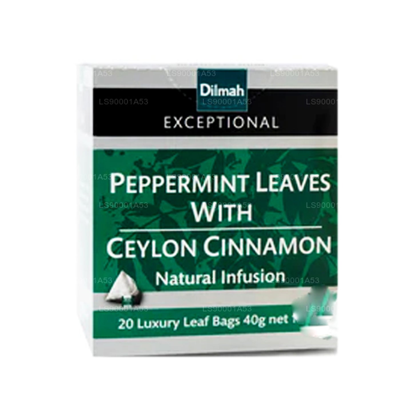 Dilmah Exceptional pepermuntblaadjes met Ceylon-kaneel (theezakjes met 20 blaadjes)