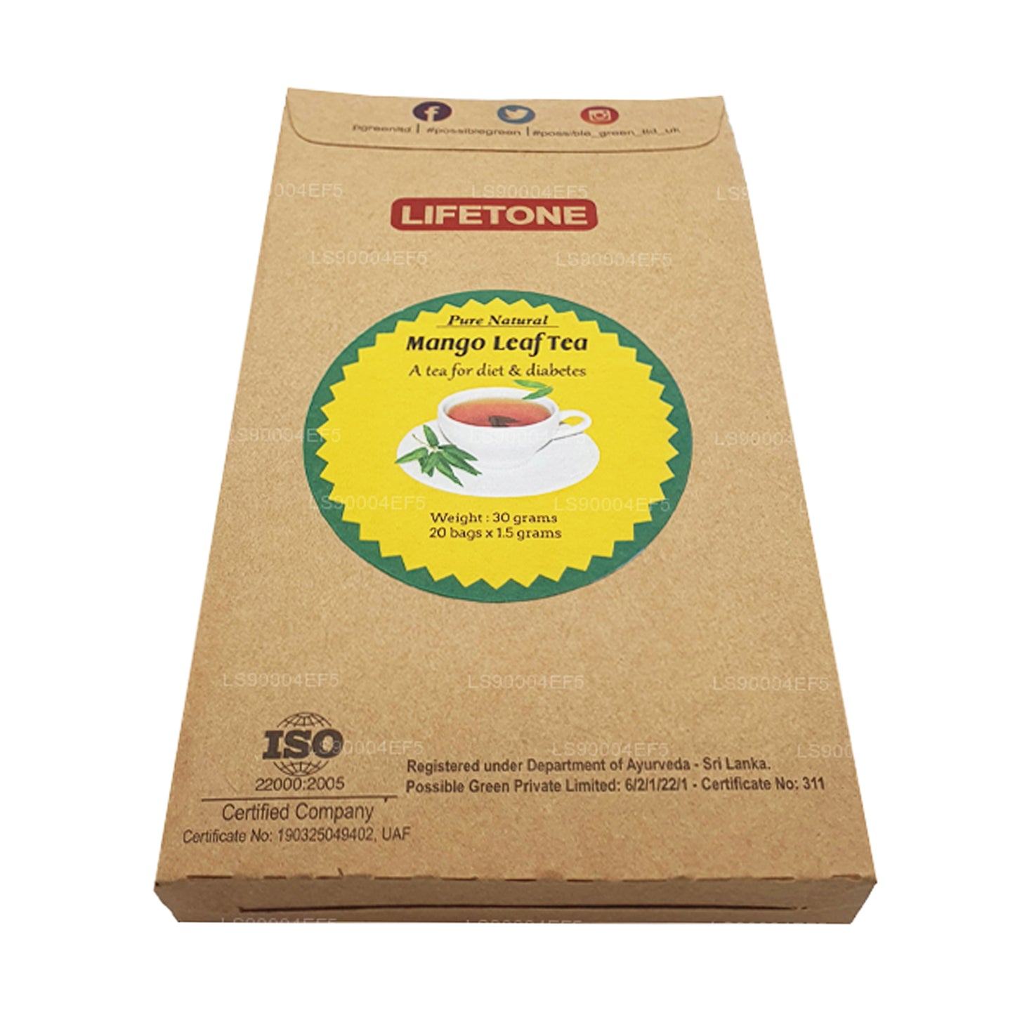 Lifetone thee met mangobladeren (40 g)