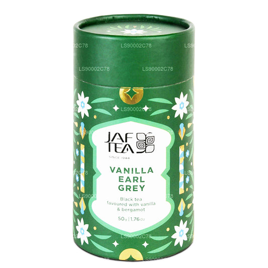 Jaf Tea Vanilla Earl Grey Black Tea op smaak gebracht met vanille en bergamot (50 g)