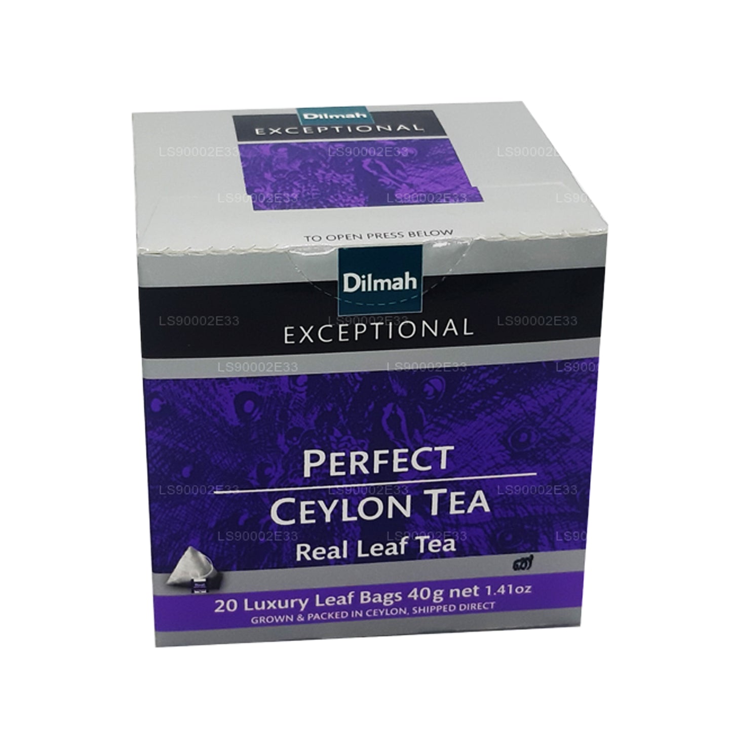 Dilmah uitzonderlijke perfecte Ceylon-thee met echte bladeren (40 g) zakjes met 20 tags