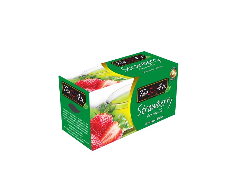 Tea4U Groene Aardbeienthee (50g) 25 theezakjes