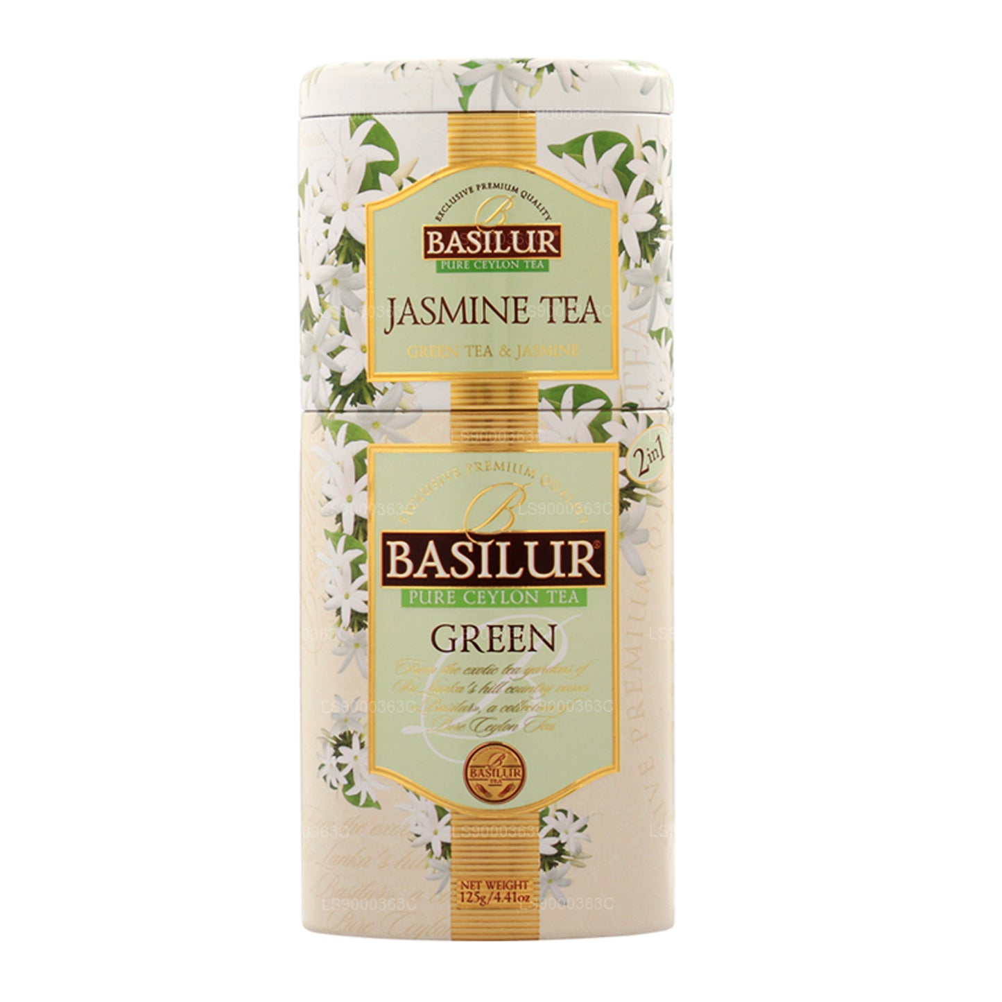 Basilur vruchten en bloemen „Jasmine Tea/Green” (125 g) Caddy