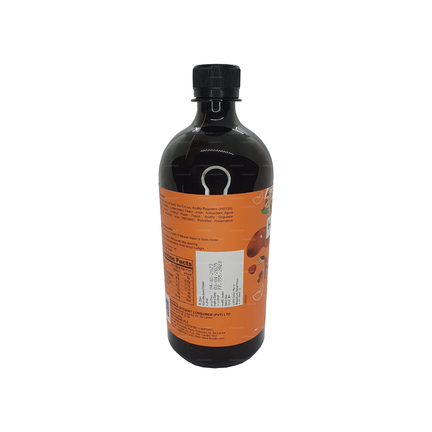Heladiv Perzik-ijstheeconcentraat Cordial (750 ml)