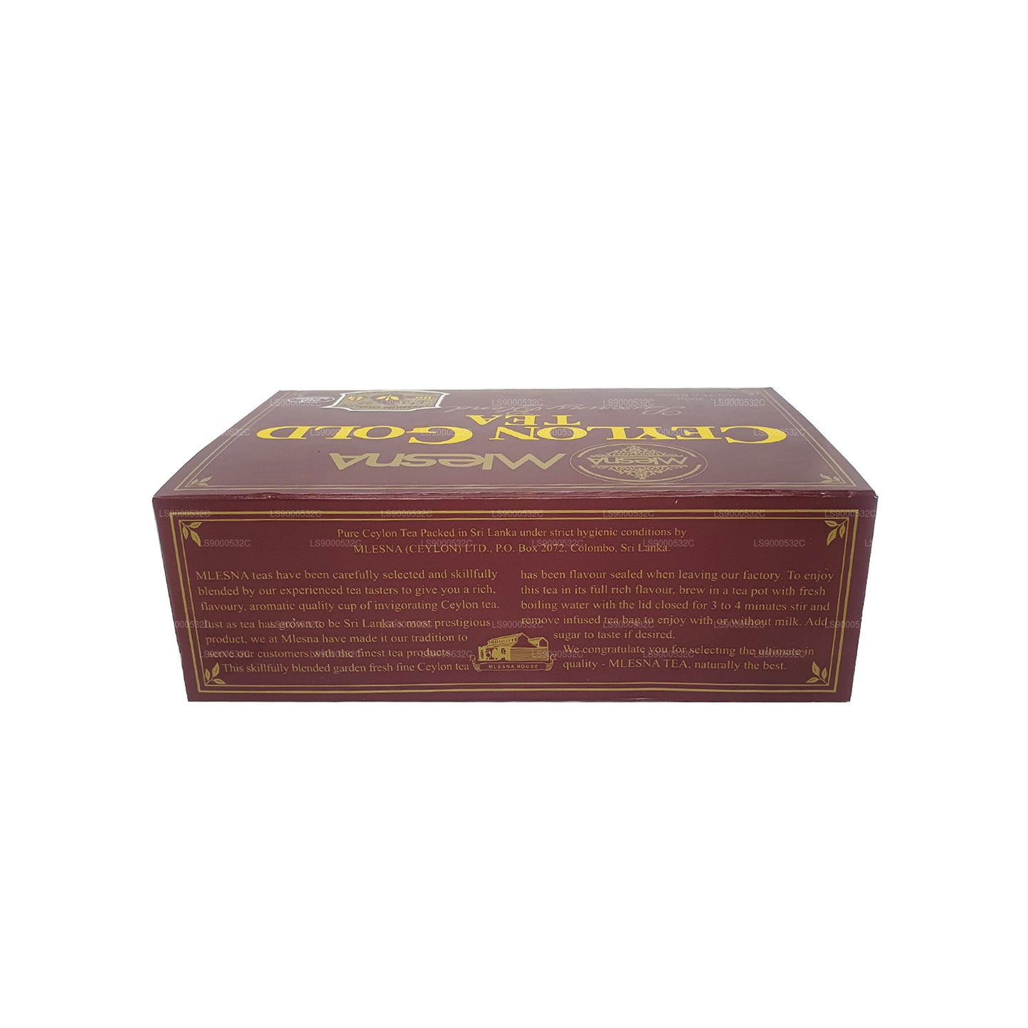 Mlesna Tea Ceylon Gold 100 theezakjes (200 g) Koord en label