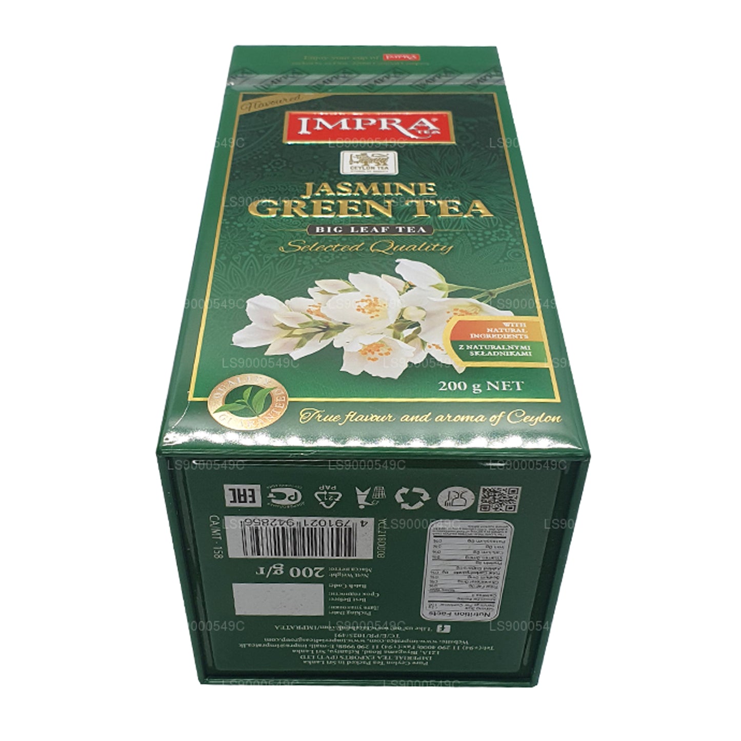 Impra Jasmijn groene thee Big Leaf (200 g) Meatal Caddy