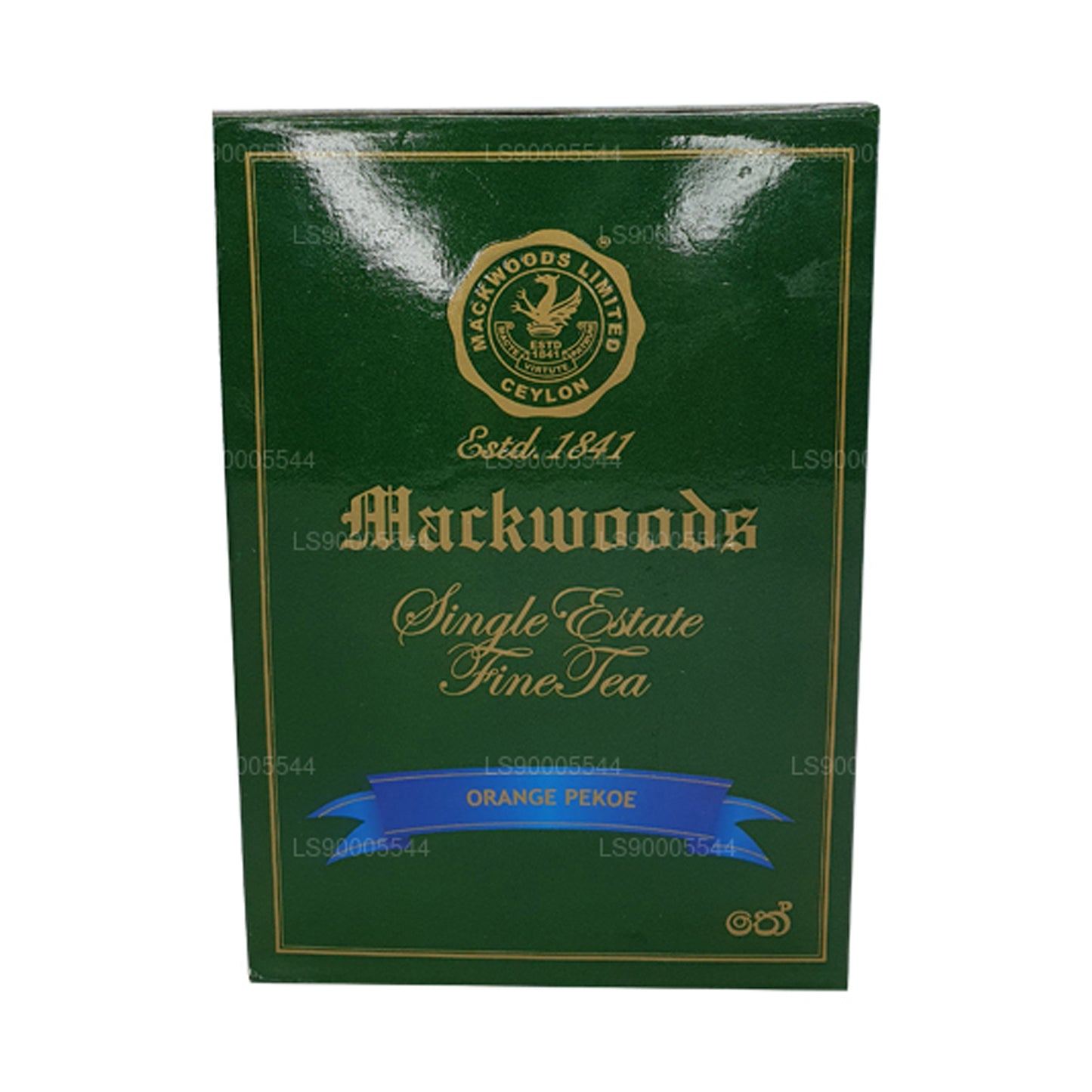 Mackwoods Single Estate, losse bladeren, sinaasappelpekoe (op) in een doos (100 g)