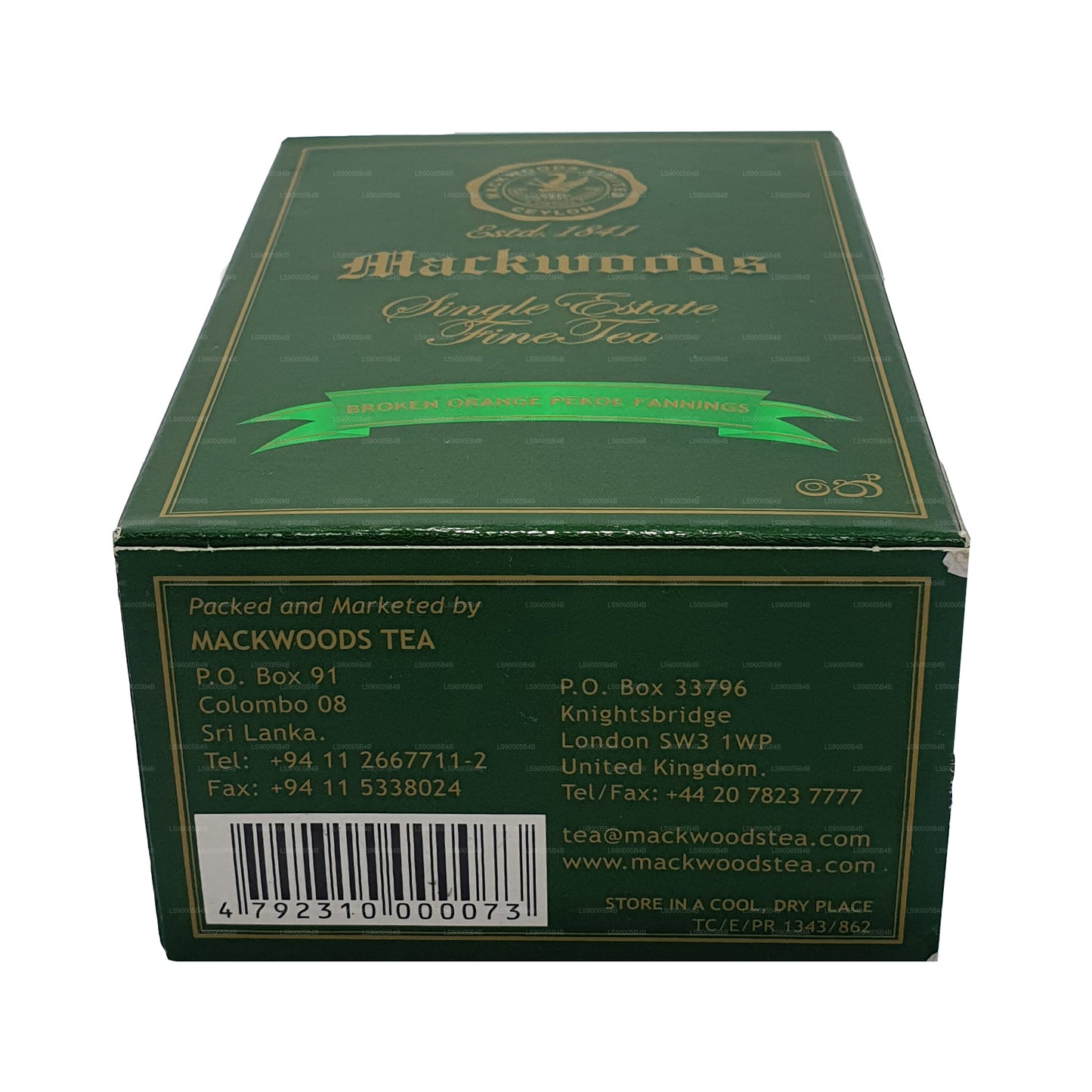 Mackwoods Single Estate Broken Orange Pekoe Fannings (BOPF) Ceylon zwarte thee met losse bladeren (200 g)