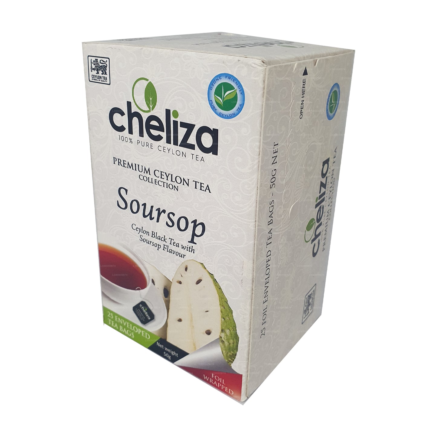 Cheliza Ceylon Black Tea with Soursop Flavour (50g) 25 Tea Bags