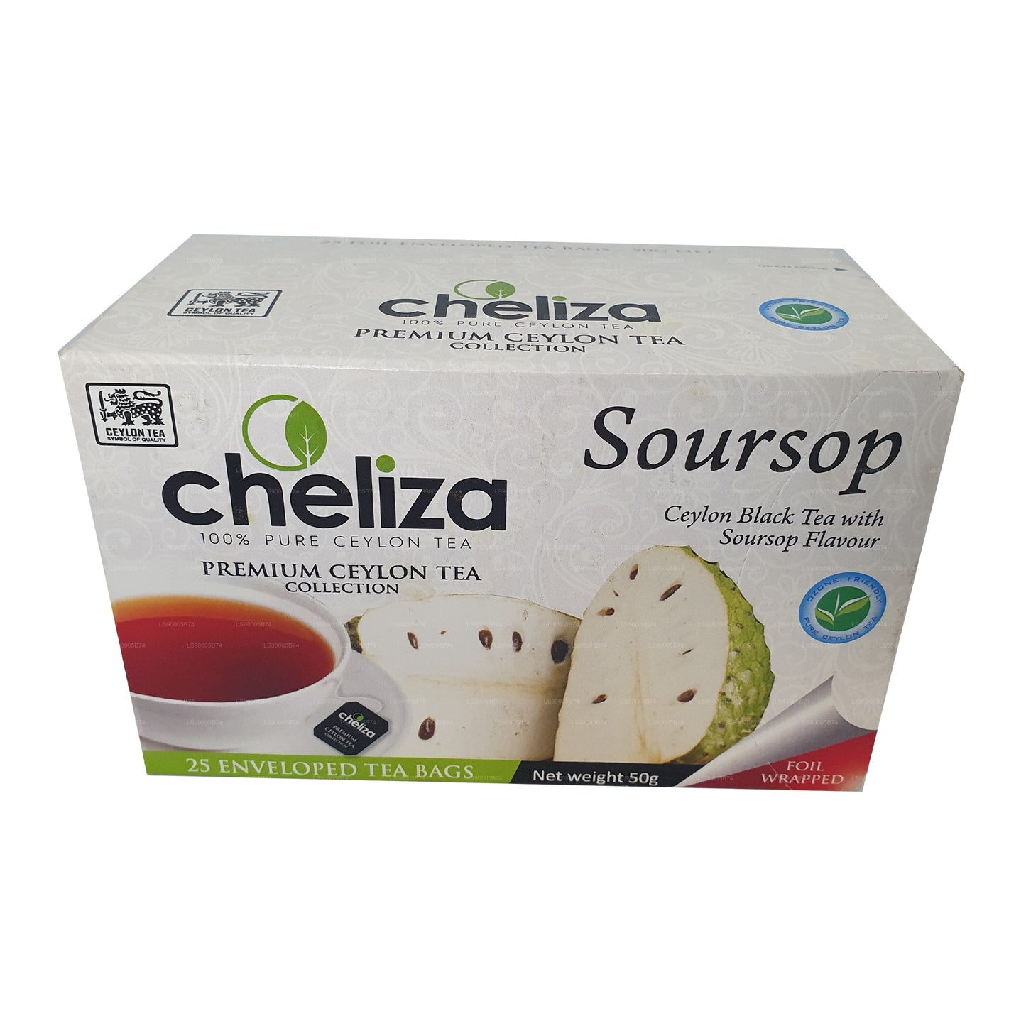 Cheliza Ceylon Black Tea with Soursop Flavour (50g) 25 Tea Bags