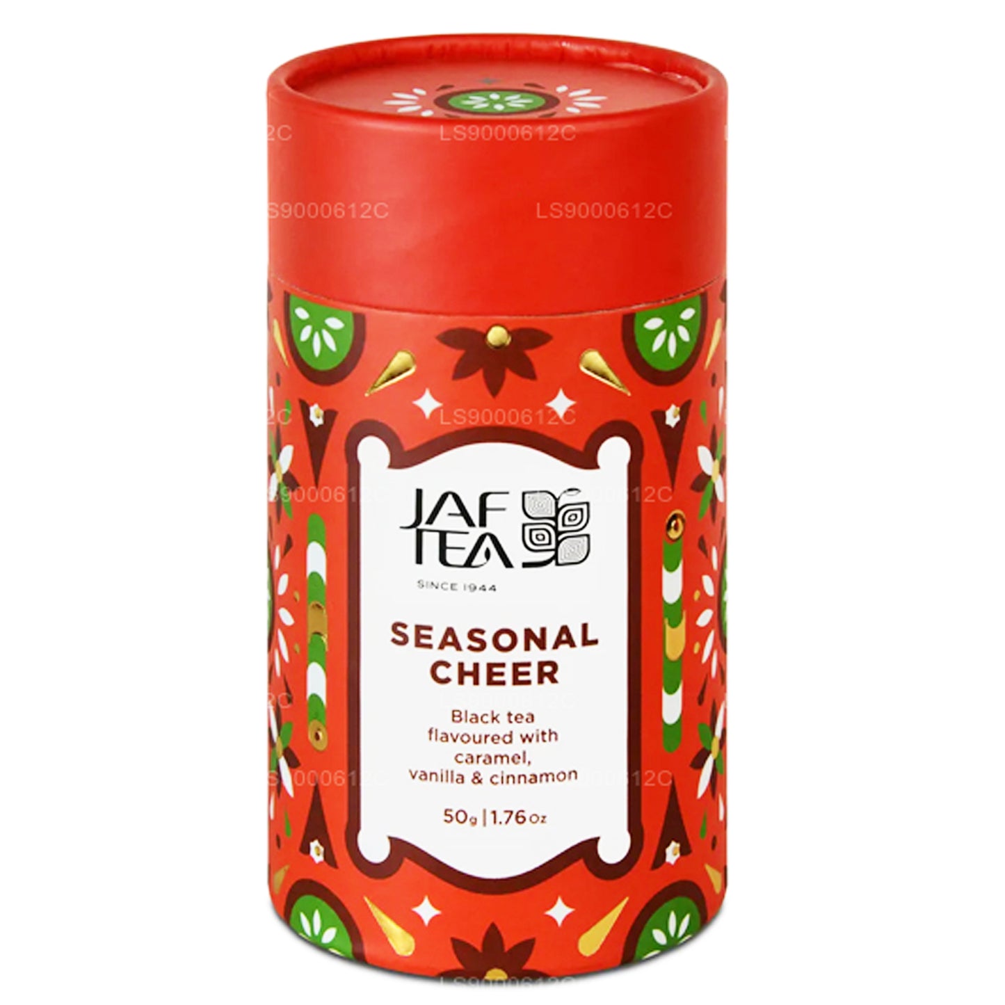 Jaf Tea Seasonal Cheer - Zwarte thee op smaak gebracht met karamel, vanille en kaneel (50 g)