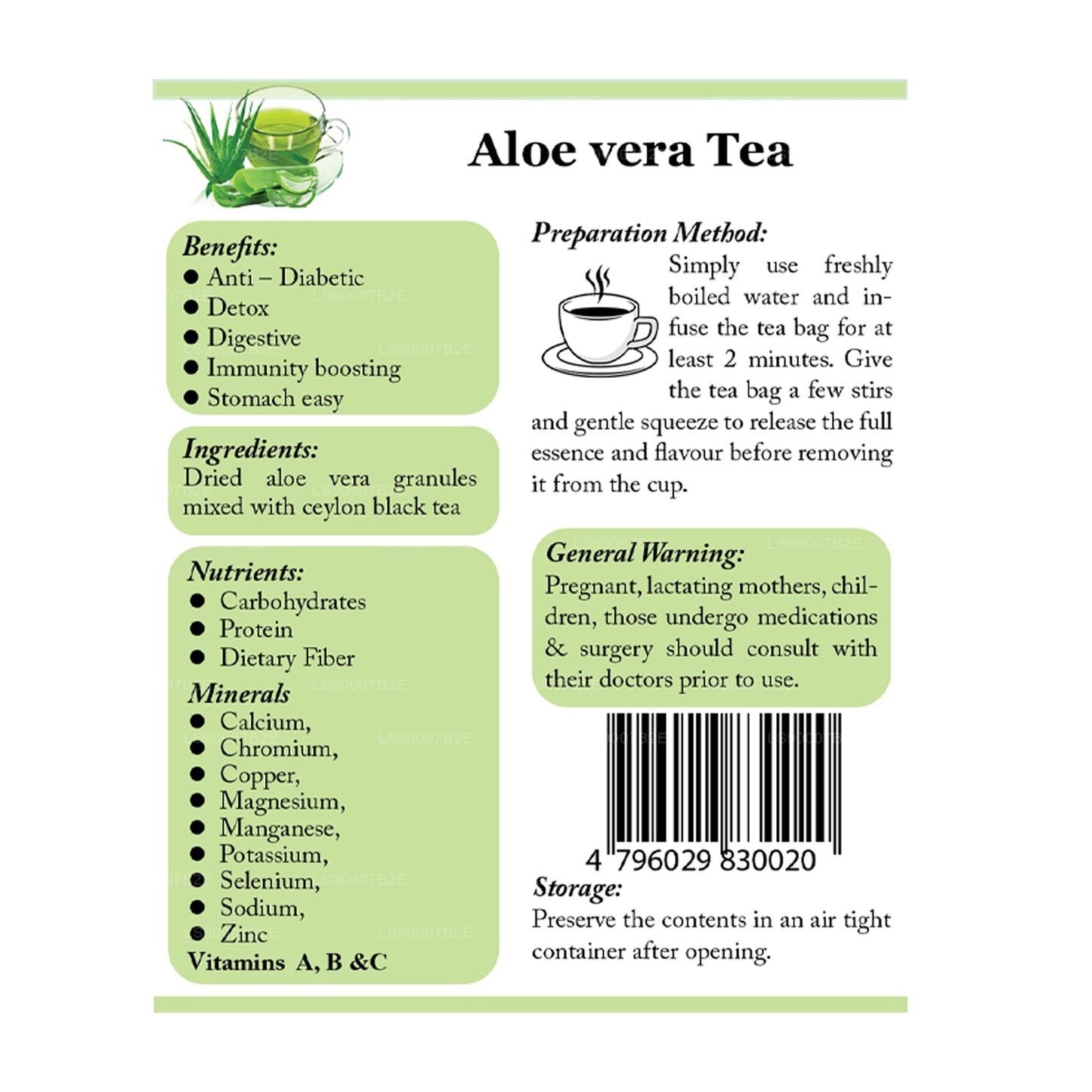 Lifetone Aloë Vera-thee (40 g)