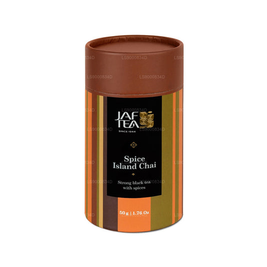 Jaf Tea Spice Island Chai - Stong zwarte thee met specerijen Caddy (50 g)