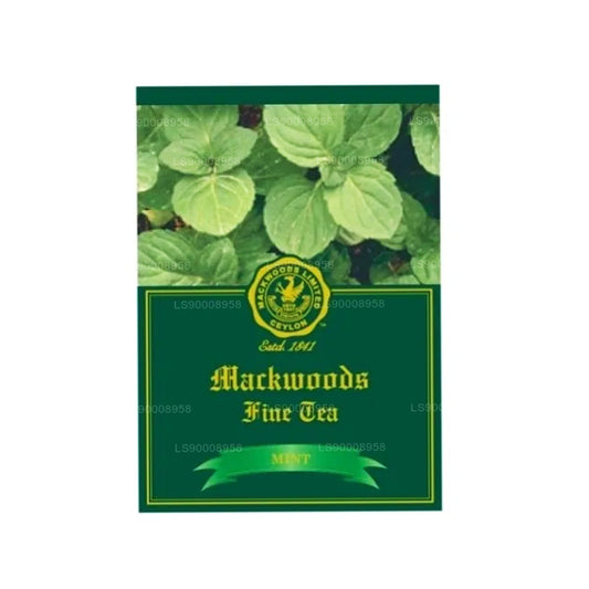 Zwarte Ceylon-thee met Mackwoods Mint-smaak (50 g) Theezakjes met 25 stuks