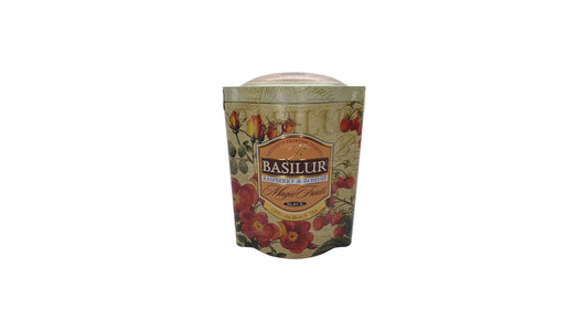 Basilur Magic Fruits Framboos- en rozenbottel (100 g) blikje Caddy