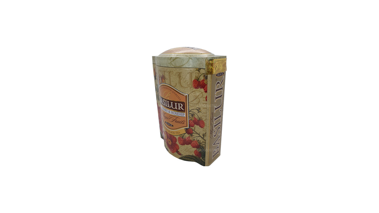 Basilur Magic Fruits Framboos- en rozenbottel (100 g) blikje Caddy