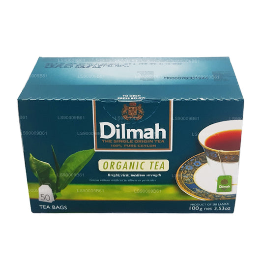 Dilmah biologische thee (100 g) 50 theezakjes