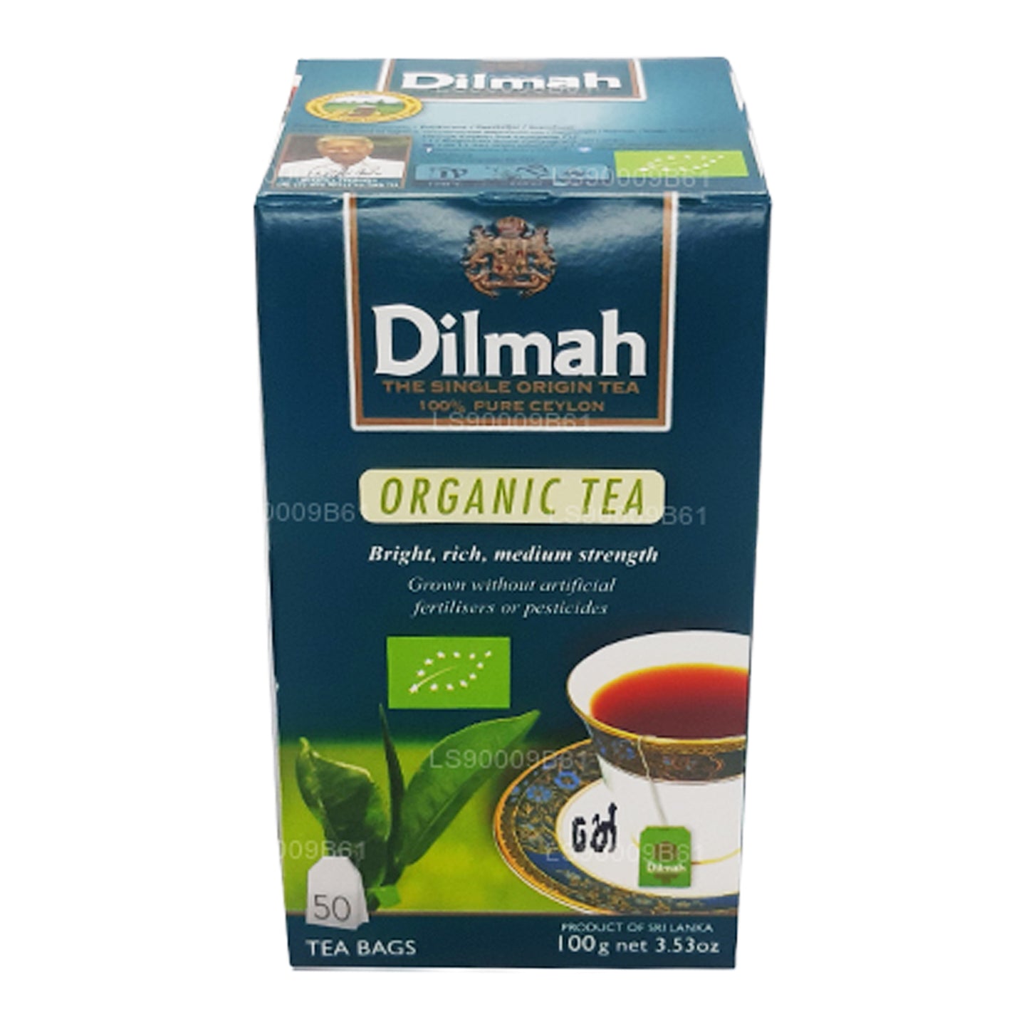 Dilmah biologische thee (100 g) 50 theezakjes