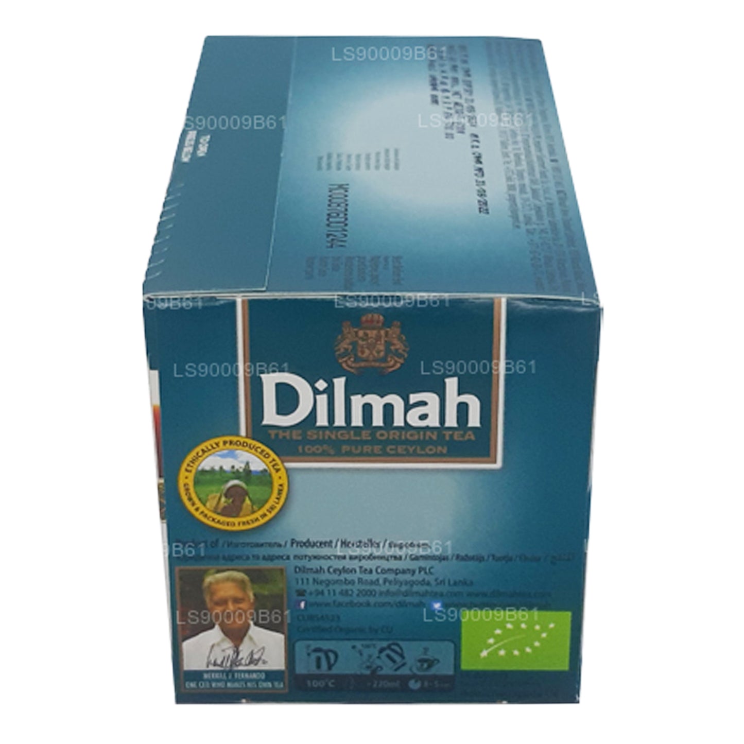 Dilmah biologische thee (100 g) 50 theezakjes