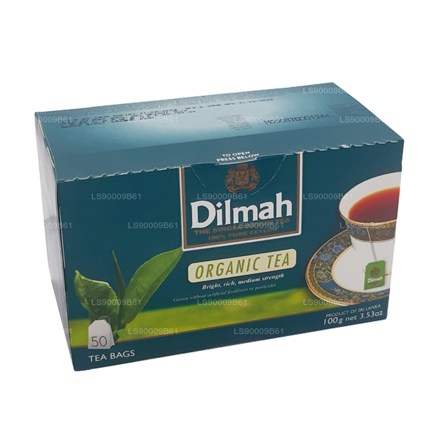 Dilmah biologische thee (100 g) 50 theezakjes