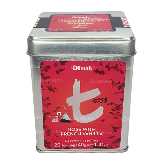 Dilmah T-serie Rose met Franse vanille 20 theezakjes bladthee (40 g)