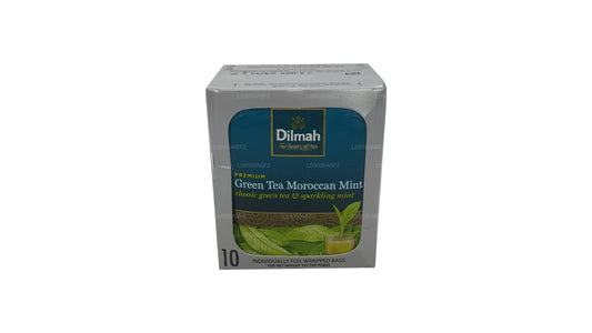 Dilmah Premium Marokkaanse muntgroene thee (20 g), individueel in folie verpakt, 10 theezakjes