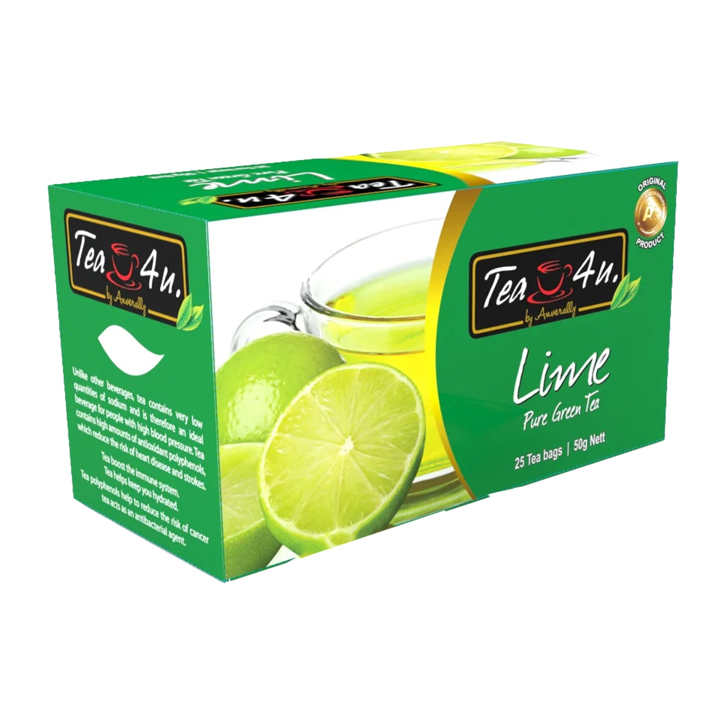 Tea4U groene limoenthee (50 g) 25 theezakjes